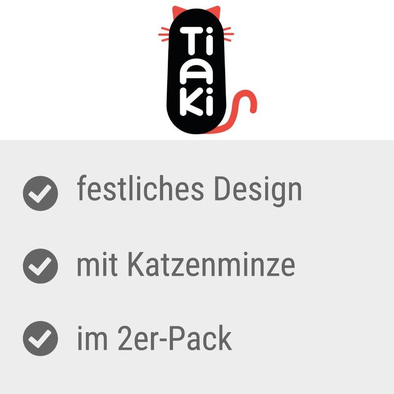 TIAKI Katzenspielzeug Christmas Candy mit Katzenminze | bitiba %