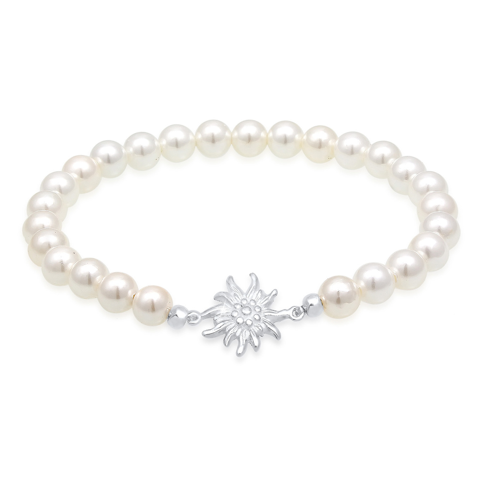 Elli Elli Bracelet Edelwei traditionel Perles de Coquillage Bracelet Femme  (925/1000) Bracelet
