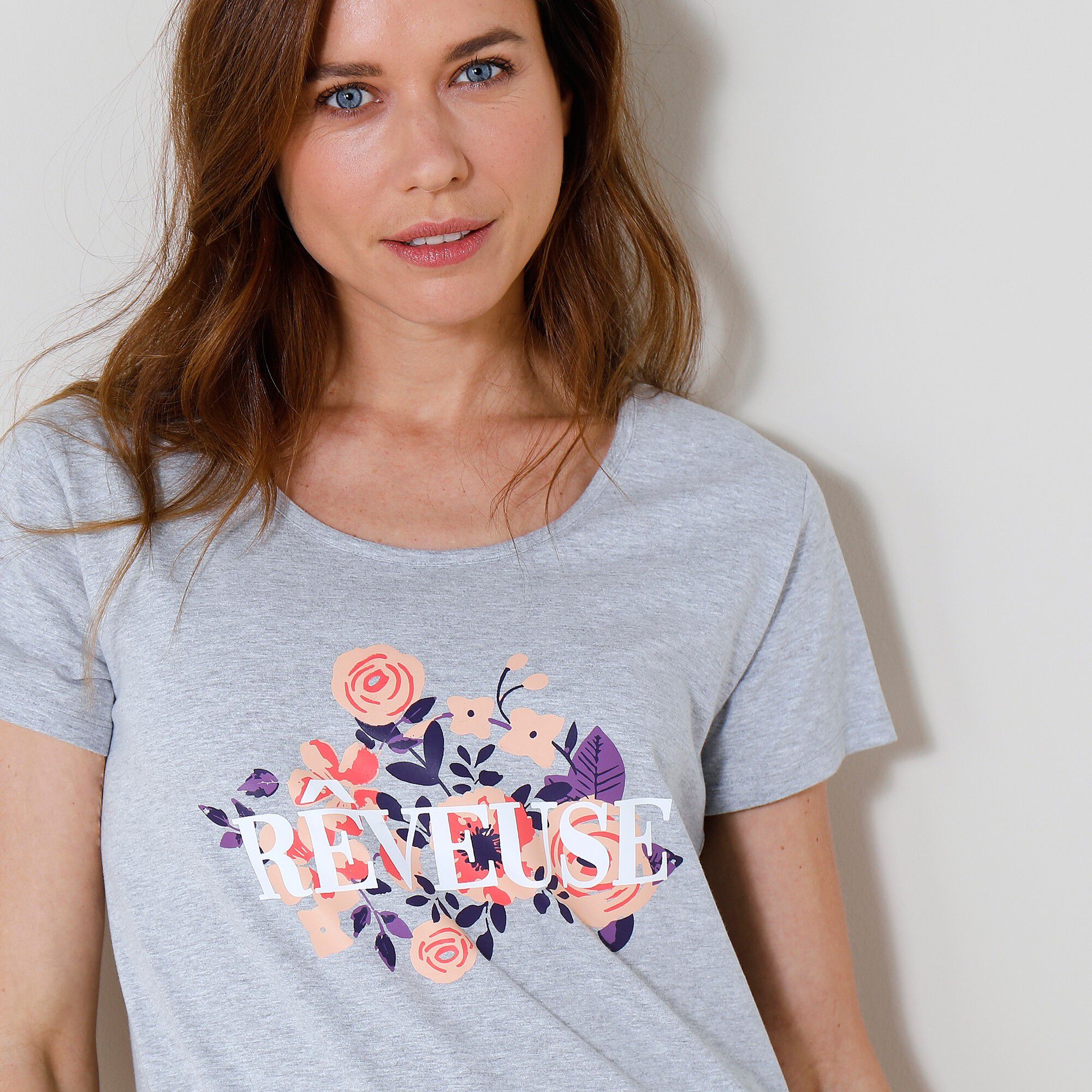 Chemise de nuit courte imprimé 