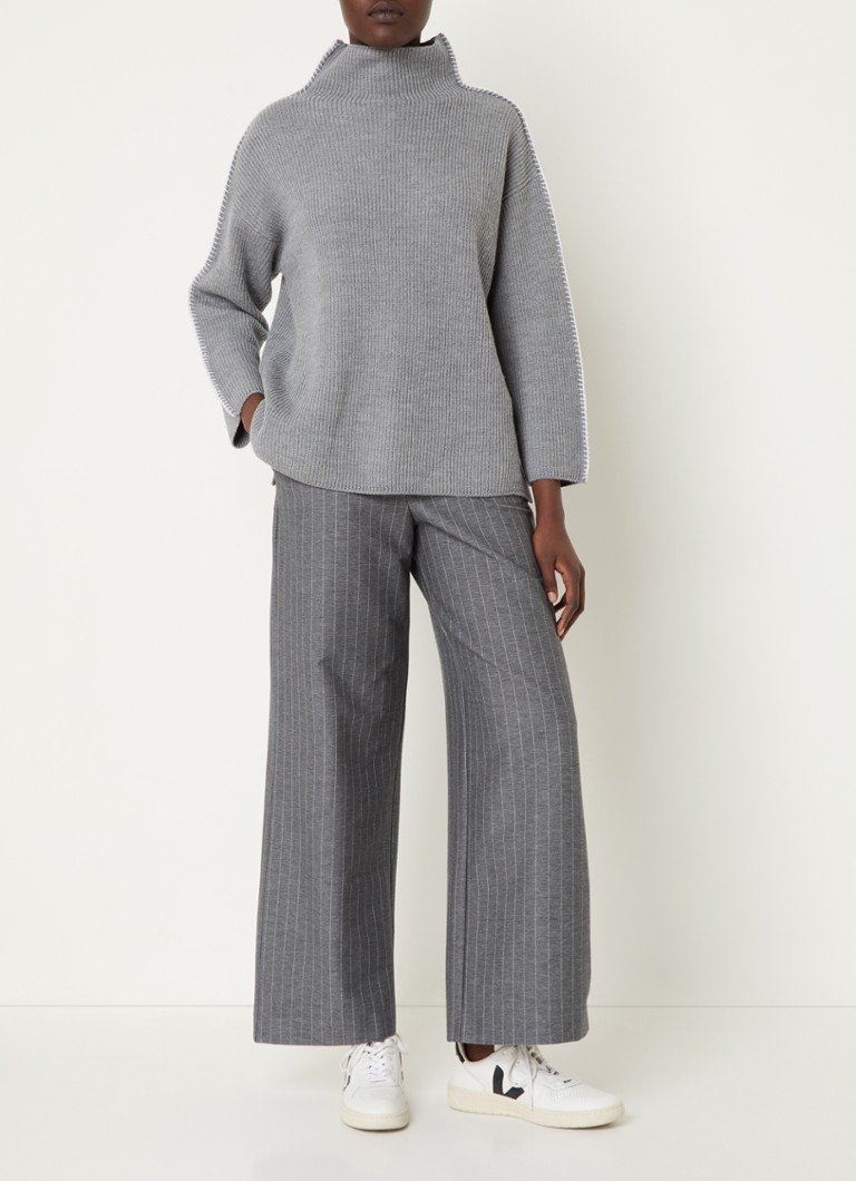 Πουλόβερ MaxMara Fanfara από χοντρό πλεκτό μαλλί με όρθιο γιακά