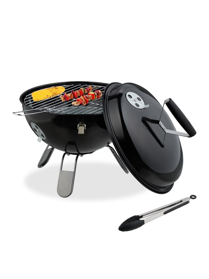 relaxdays Kugelgrill in Schwarz - Ø 37 cm günstig kaufen onesize