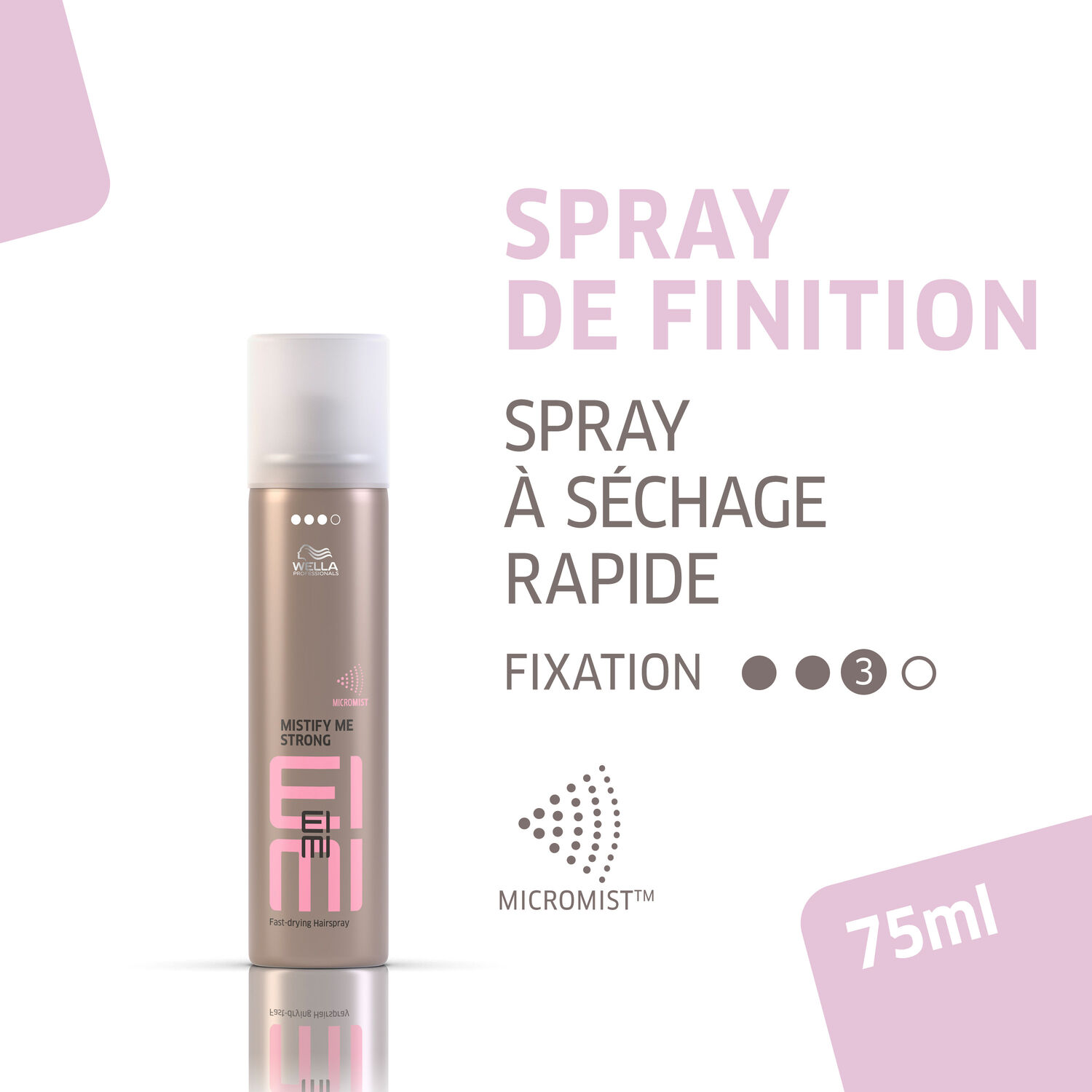 Wella EIMI Mistify Me Strong Spray de finition à séchage rapide 75 ml