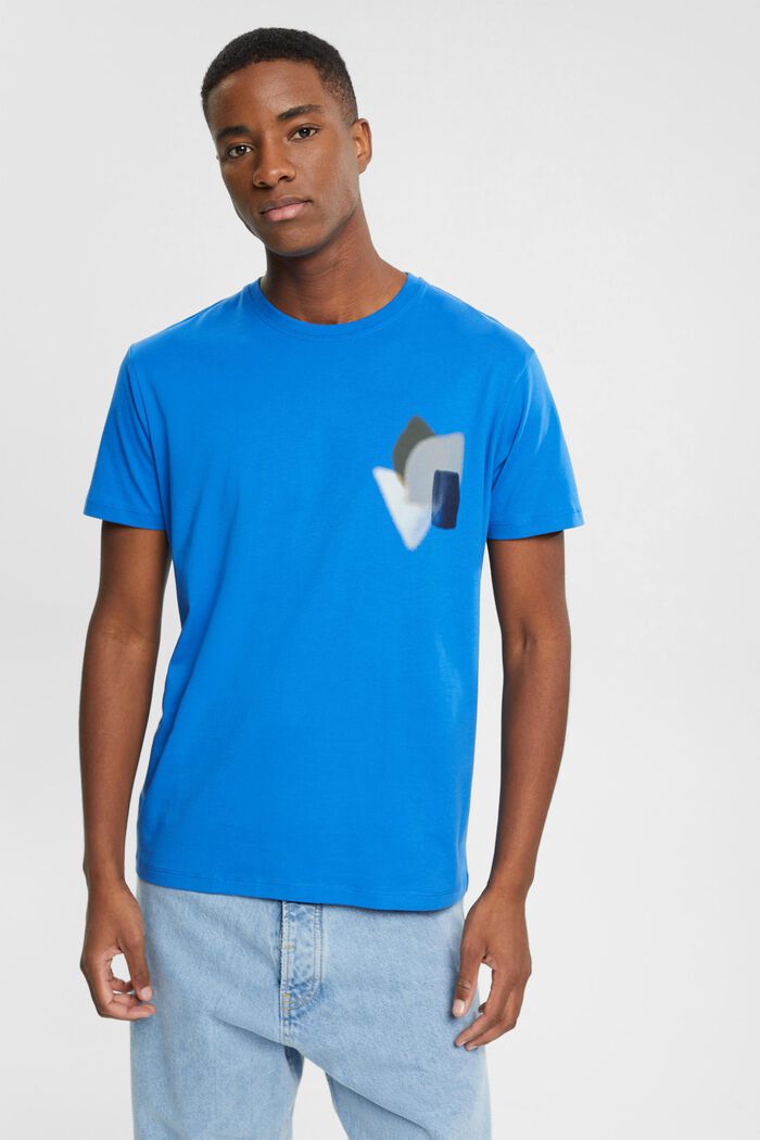 T-Shirt mit Print auf Brusthöhe