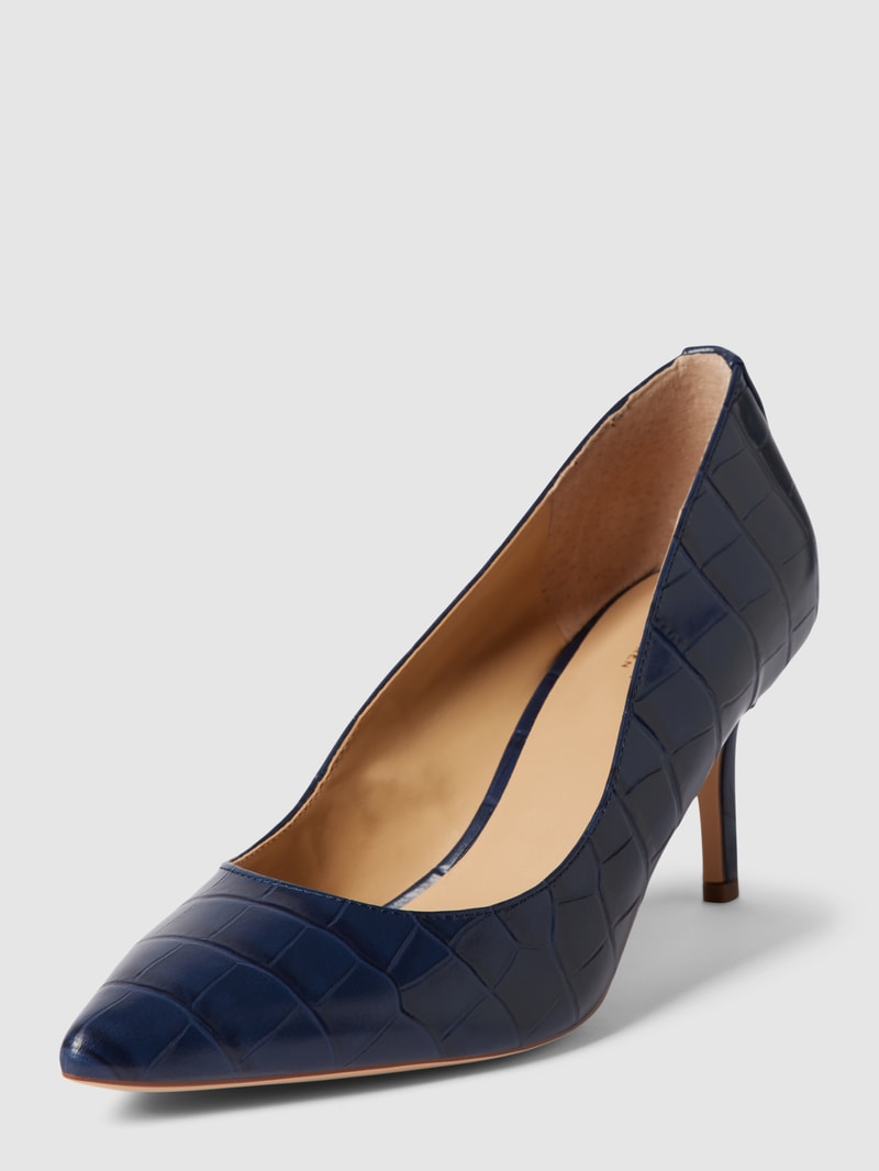 Pumps aus Leder Modell 'LANETTE' in dunkelblau