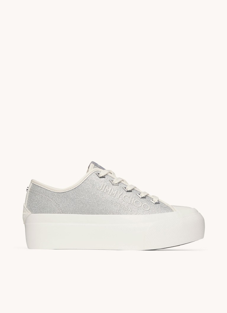 Jimmy Choo Palma Maxi/F Nahkaiset platform-lenkkarit glitterillä