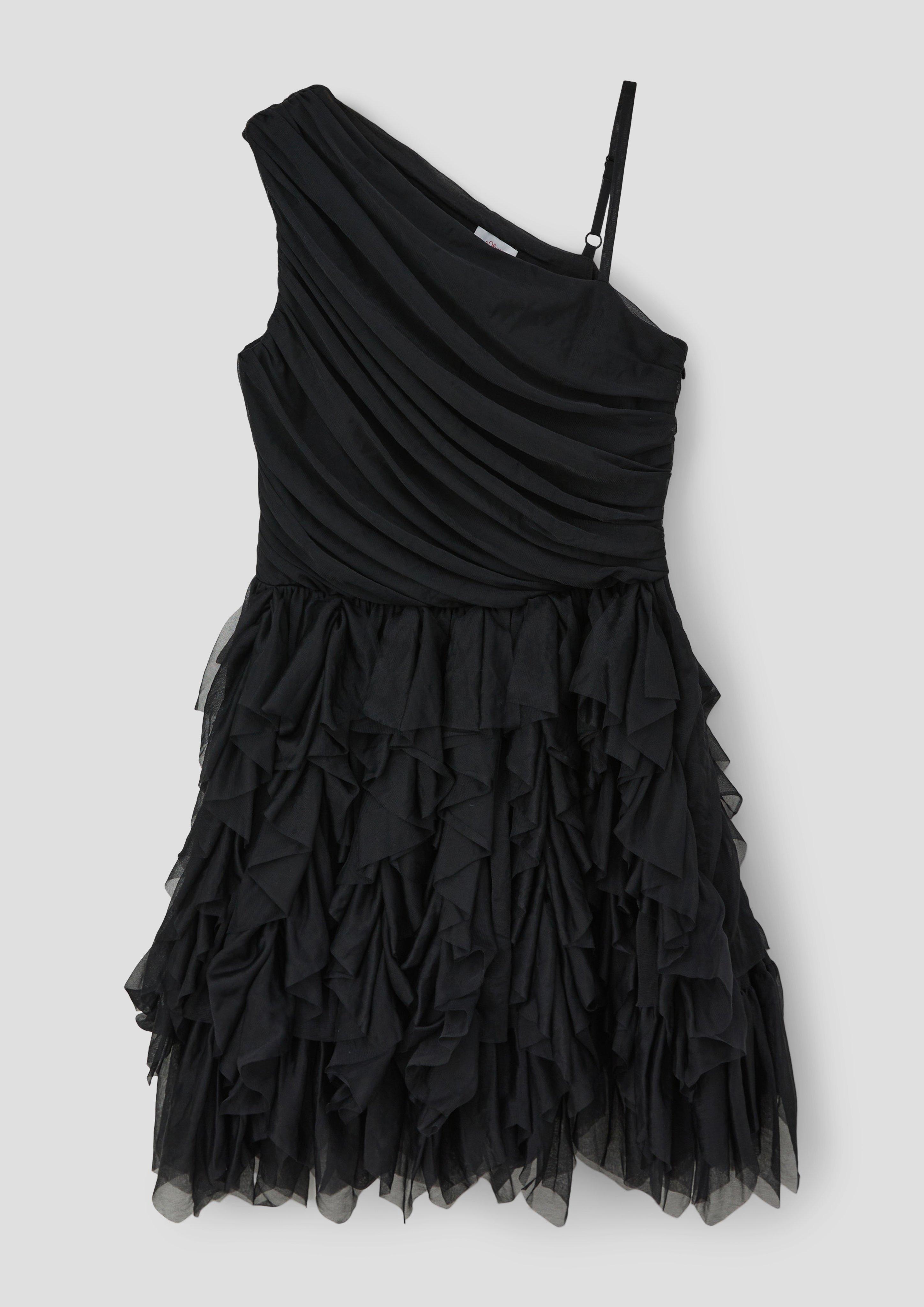 One-Shoulder-Kleid mit Volantrock  2141700-9999