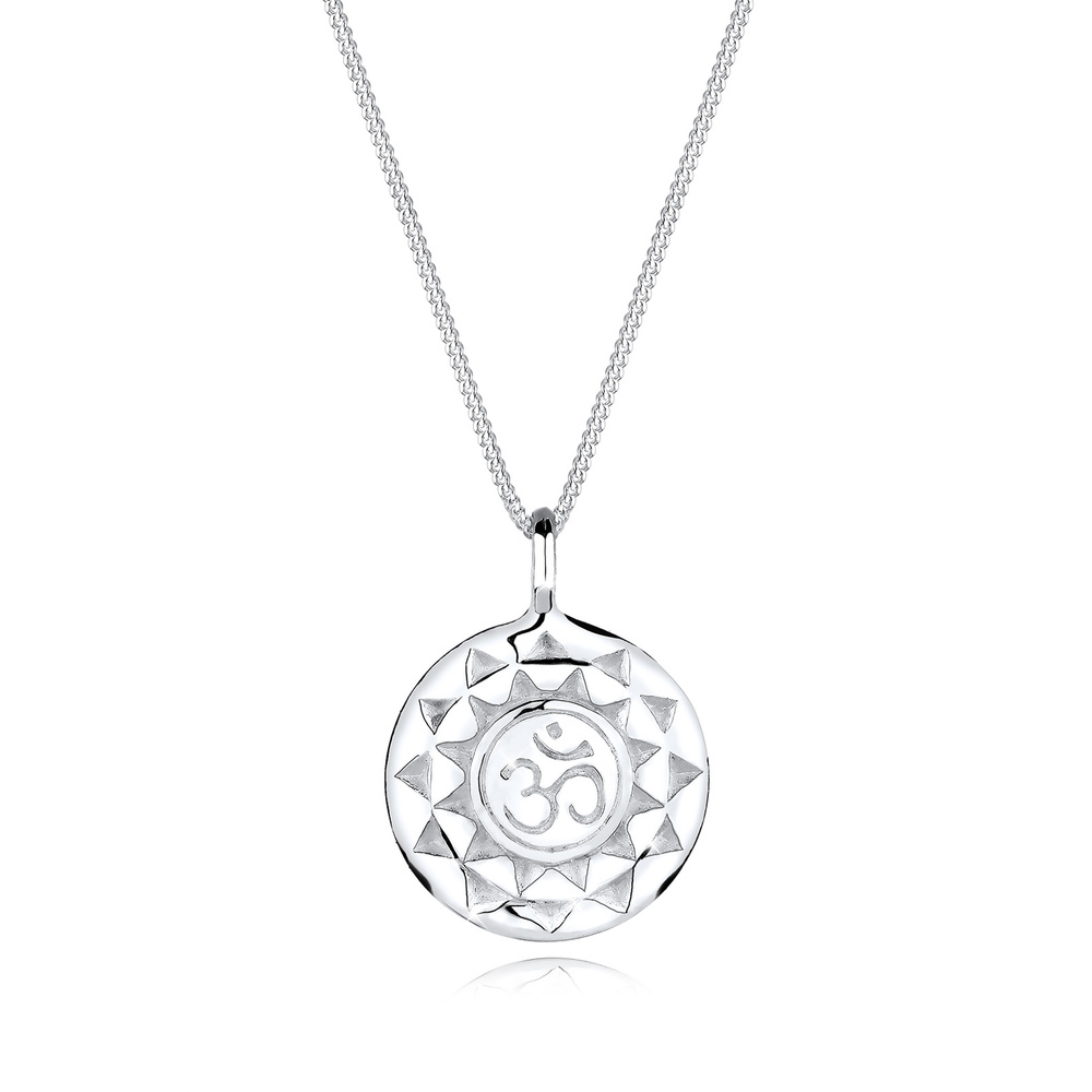 Elli Elli Collier Talisman Yoga Pendentif Vintage Look Collier Femme - (925/1000) Arge Bijoux