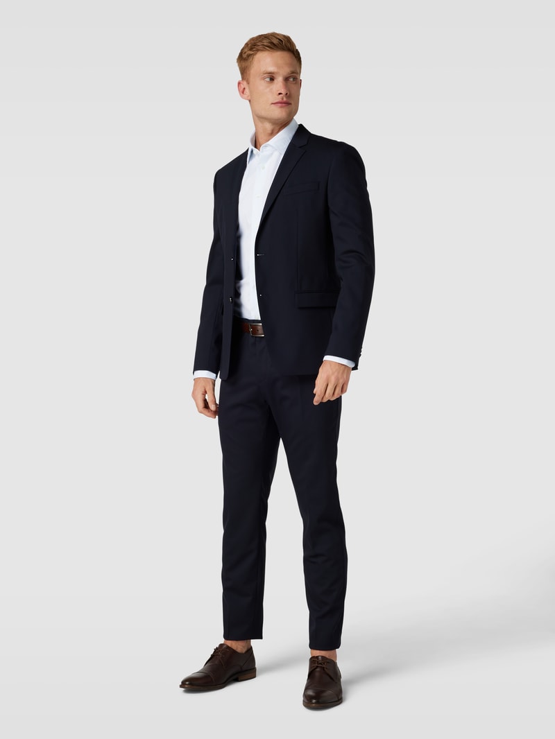 Regular Fit Business-Hemd mit Kentkragen in bleu