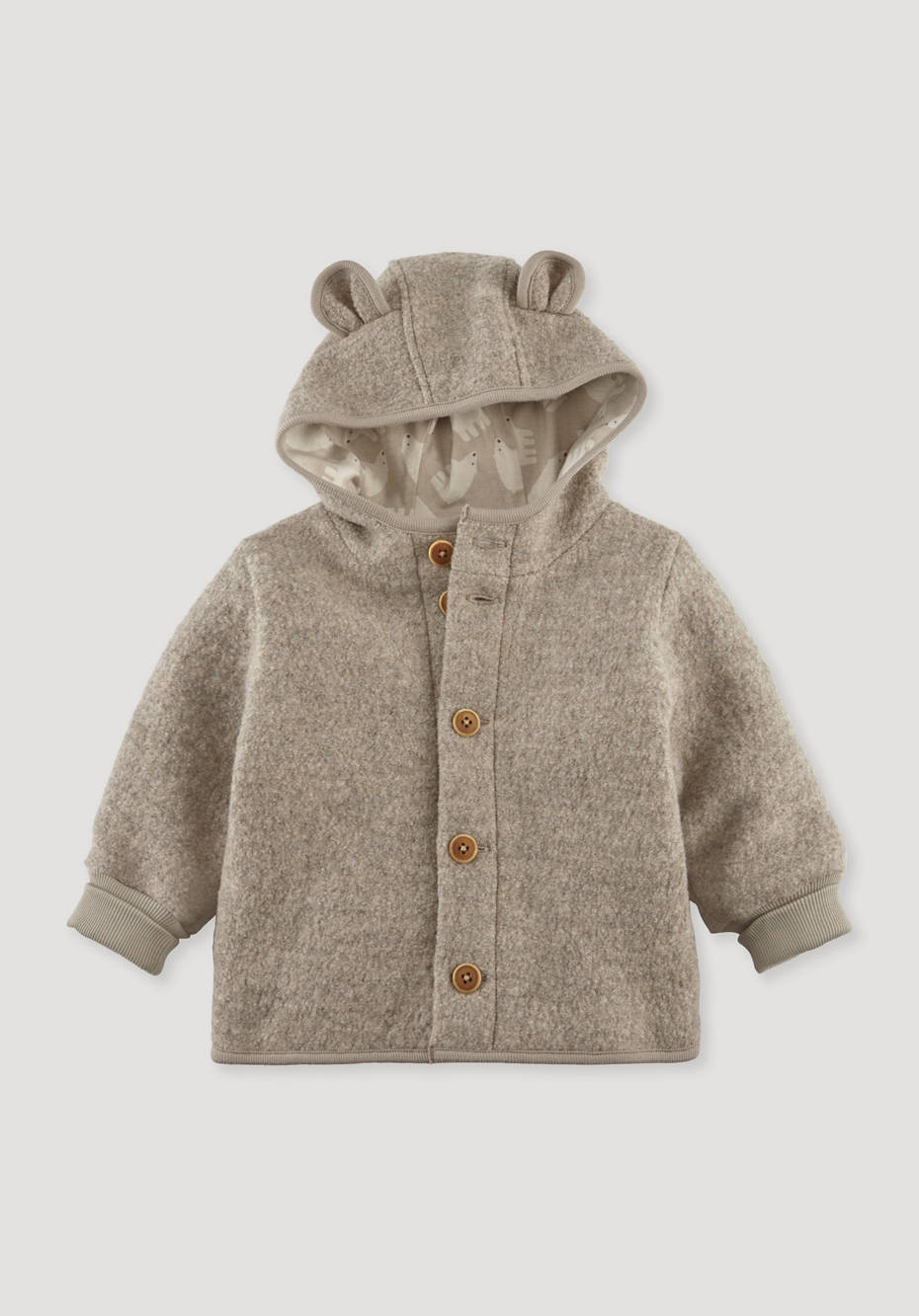 Walkjacke aus reiner Bio-Merinowolle