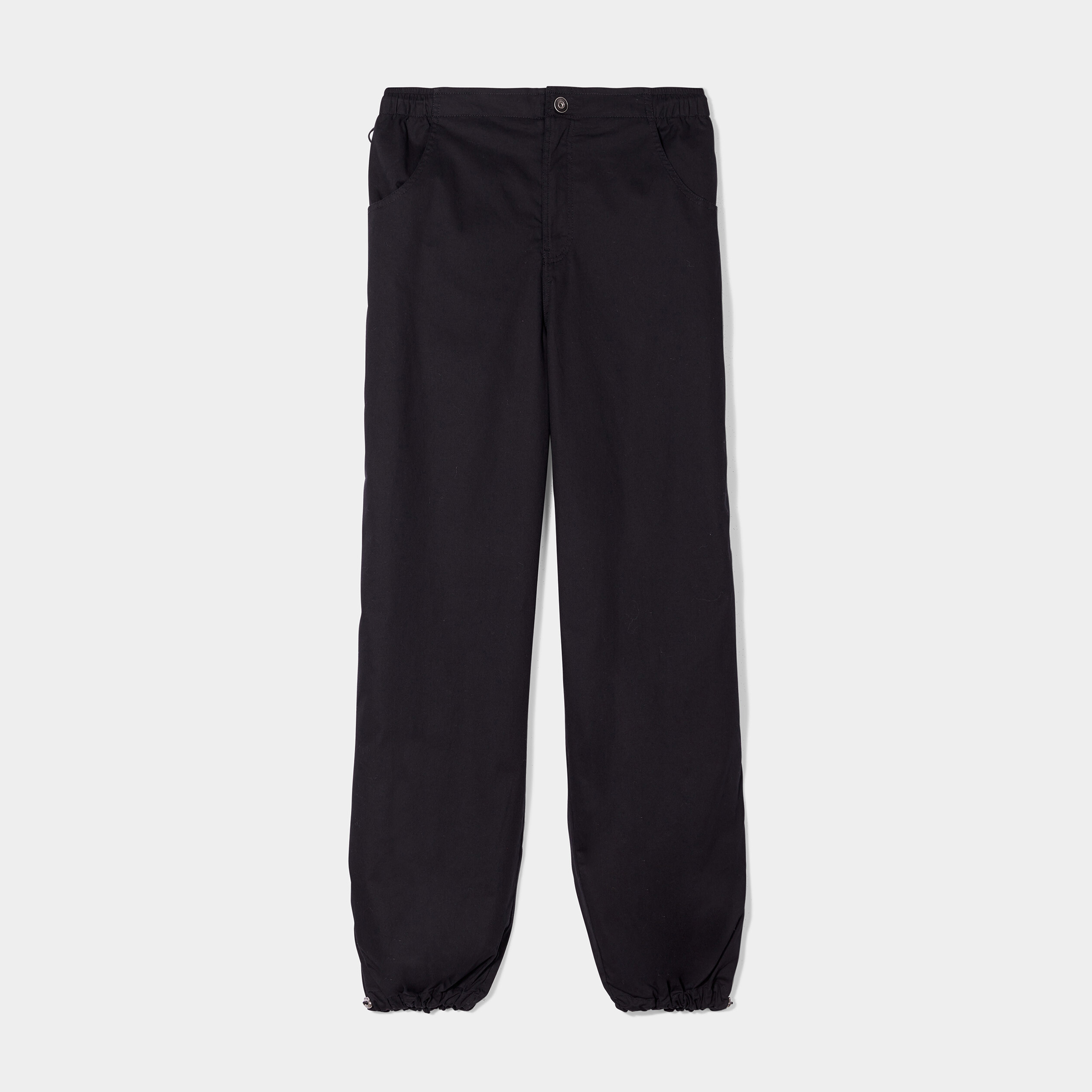 Pantalon loose bas resserré noir femme | La Halle