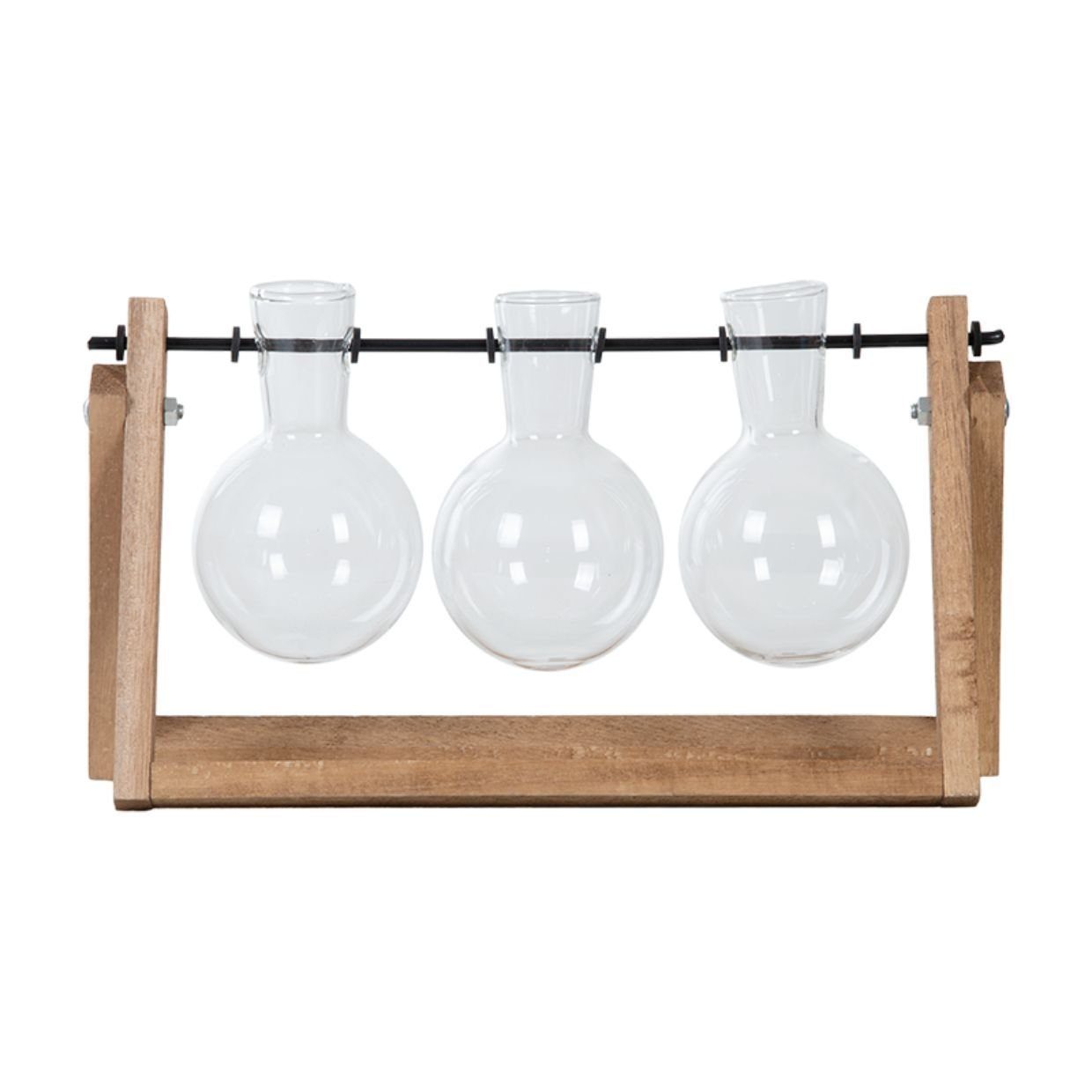 Esschert Design BV Tischvase (1 St), Stecklingsvasen 3er-Set L 6,5xB 25,5xH 14,5cm
