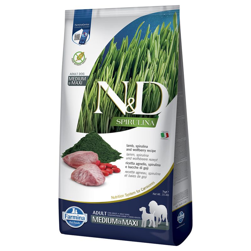 N&D Dog Spirulina Adult Medium/Maxi mit Lamm