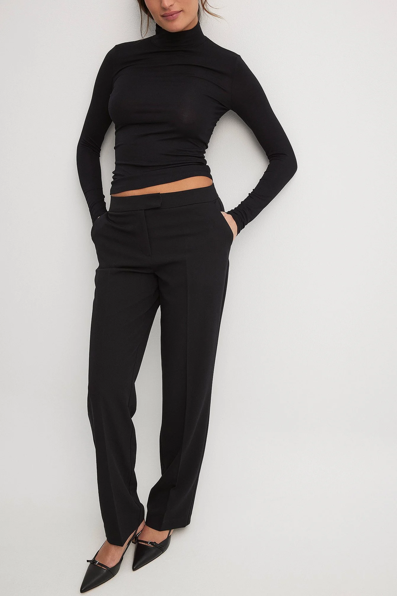 Anzughose mit niedriger Taille