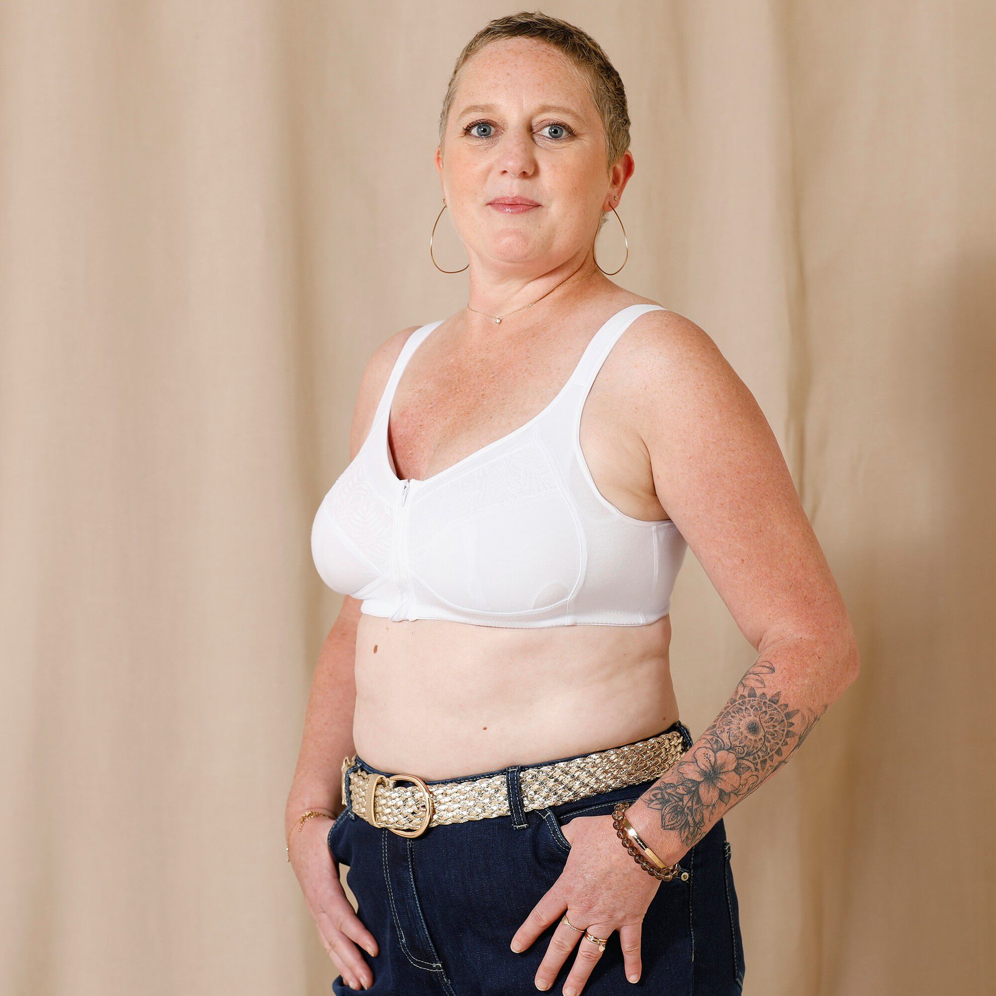 Soutien-gorge post-opératoire zippé devant