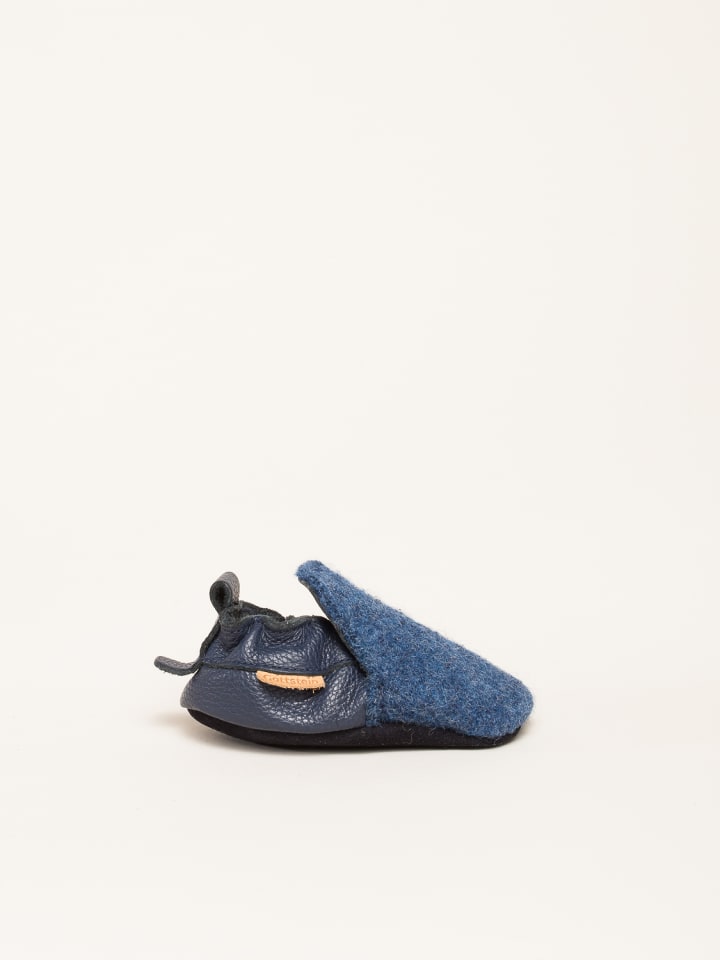 Gottstein Krabbelschuhe Plain in blau günstig kaufen