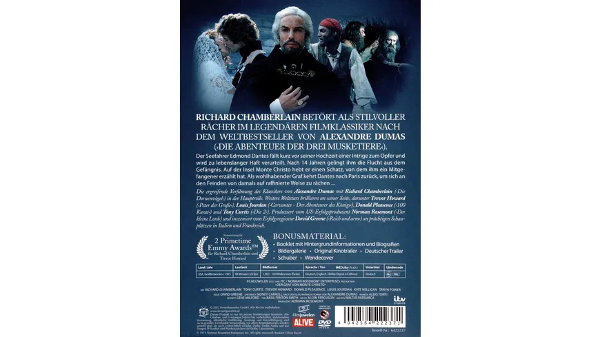 Der Graf von Monte Christo - mit Richard Chamberlain (Filmjuwelen)