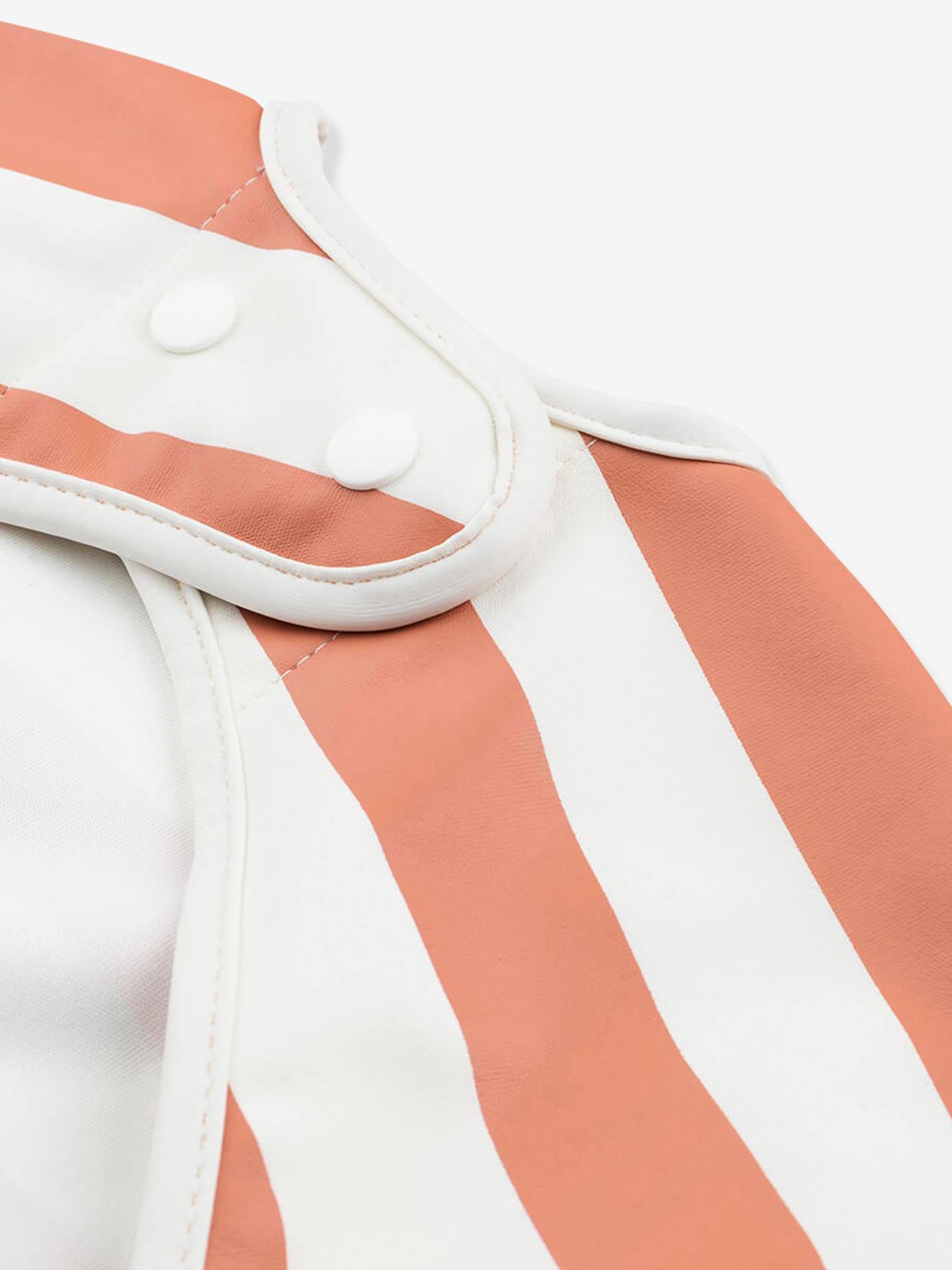 Bavoir à manches avec poche Stripes DONE BY DEER orange