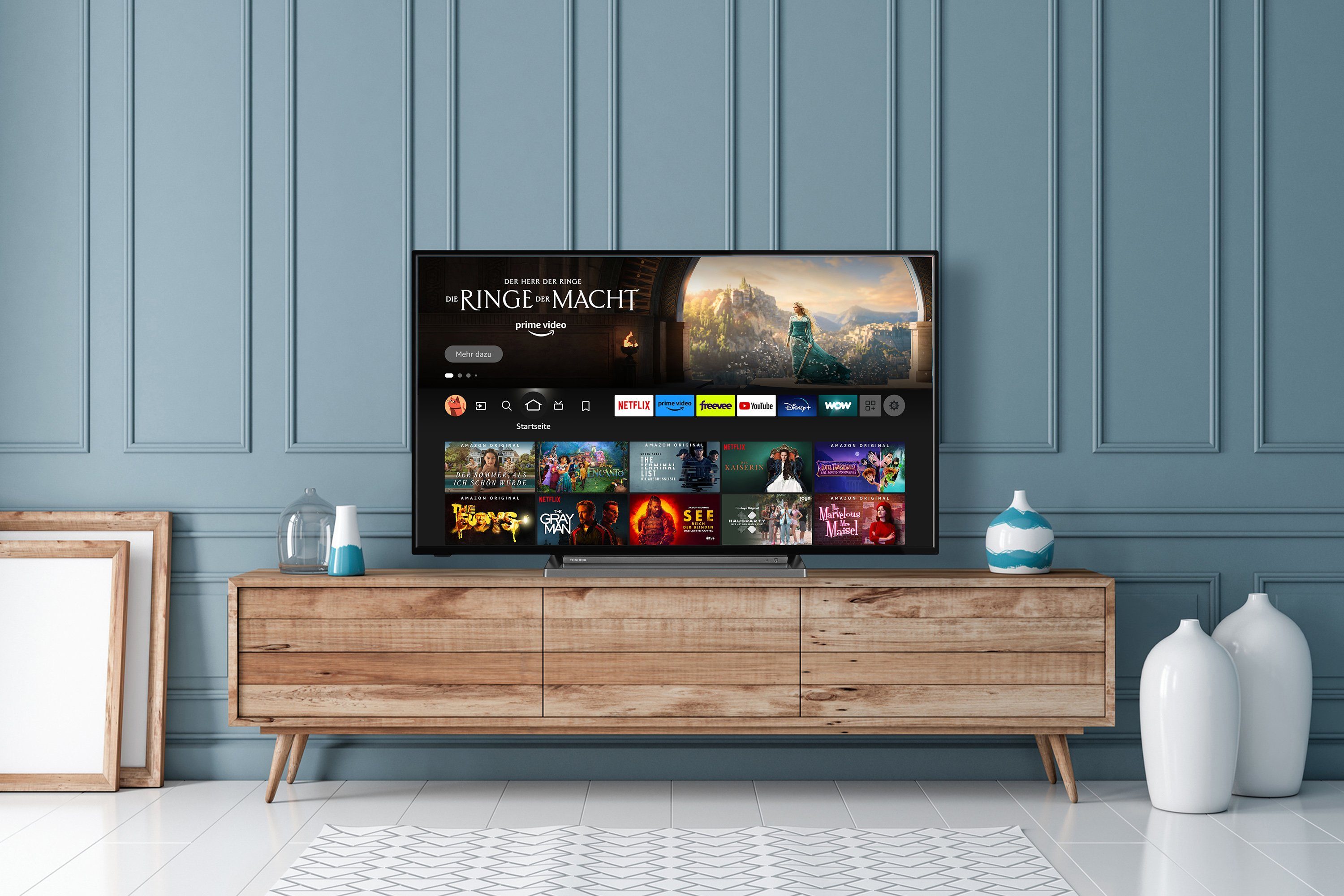 Toshiba 43UF3D63DA LCD-LED Fernseher (108 cm/43 Zoll, 4K Ultra HD, Fire TV, HDR Dolby Vision, Triple-Tuner, Alexa Sprachsteuerung, Sound by Onkyo)