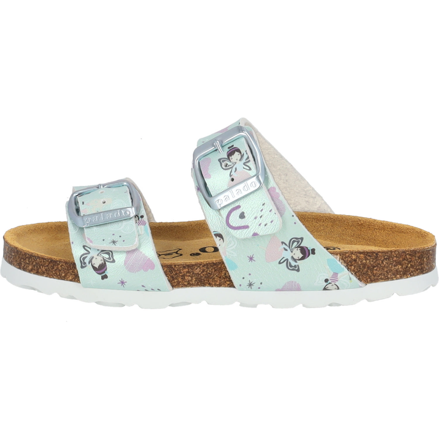 Palado Kids Samos G Print, Pantoletten, Kinder, Türkis Metallic Fairy