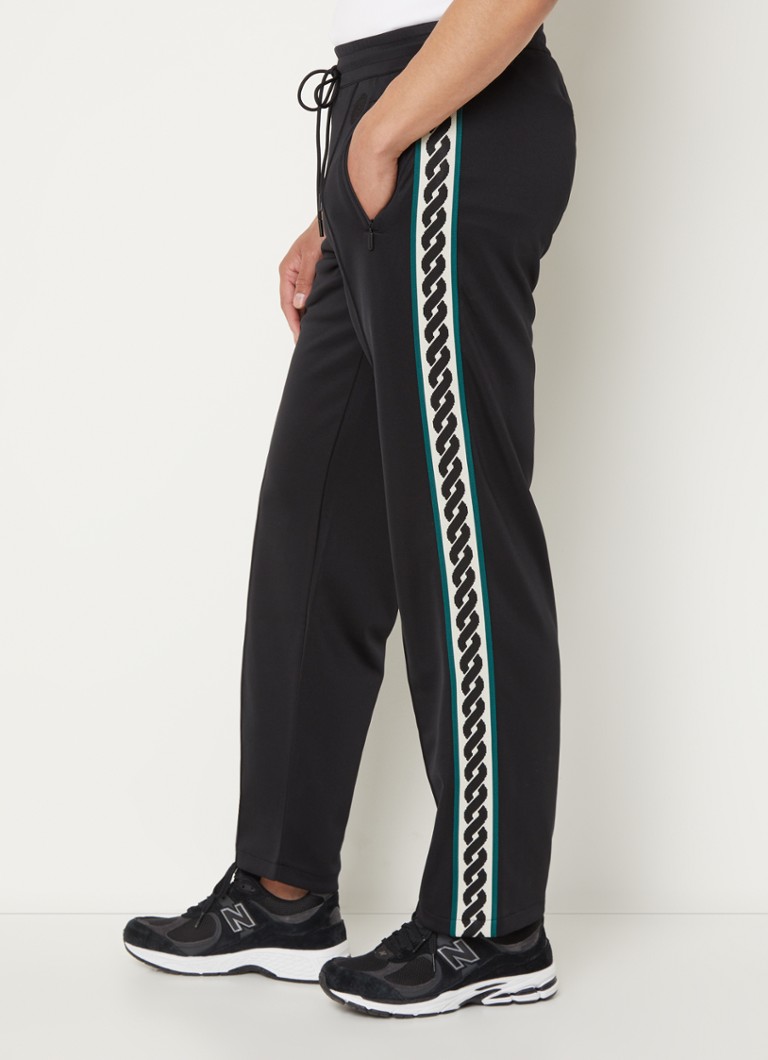 Drôle de Monsieur Le slim fit skriešanas bikses ar rāvējslēdzēja kabatām un logotipa izšuvumu