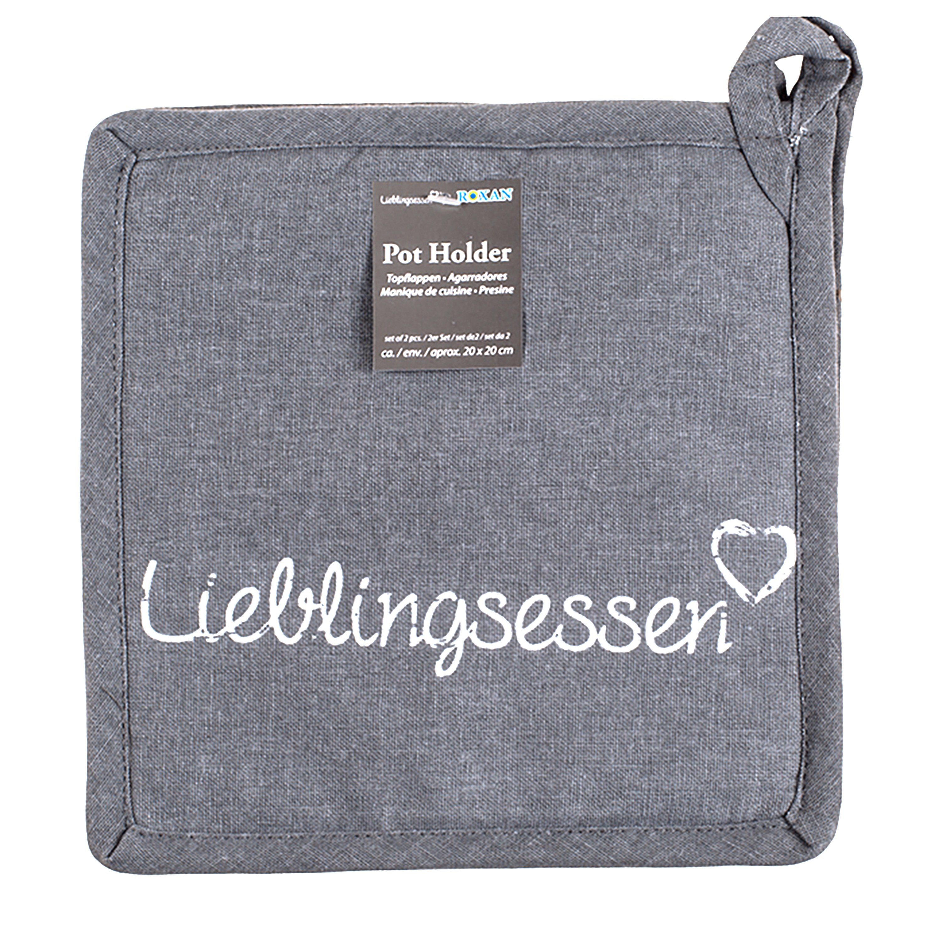 Out of the Blue Backform Lieblingsessen Topflappen 2er Set