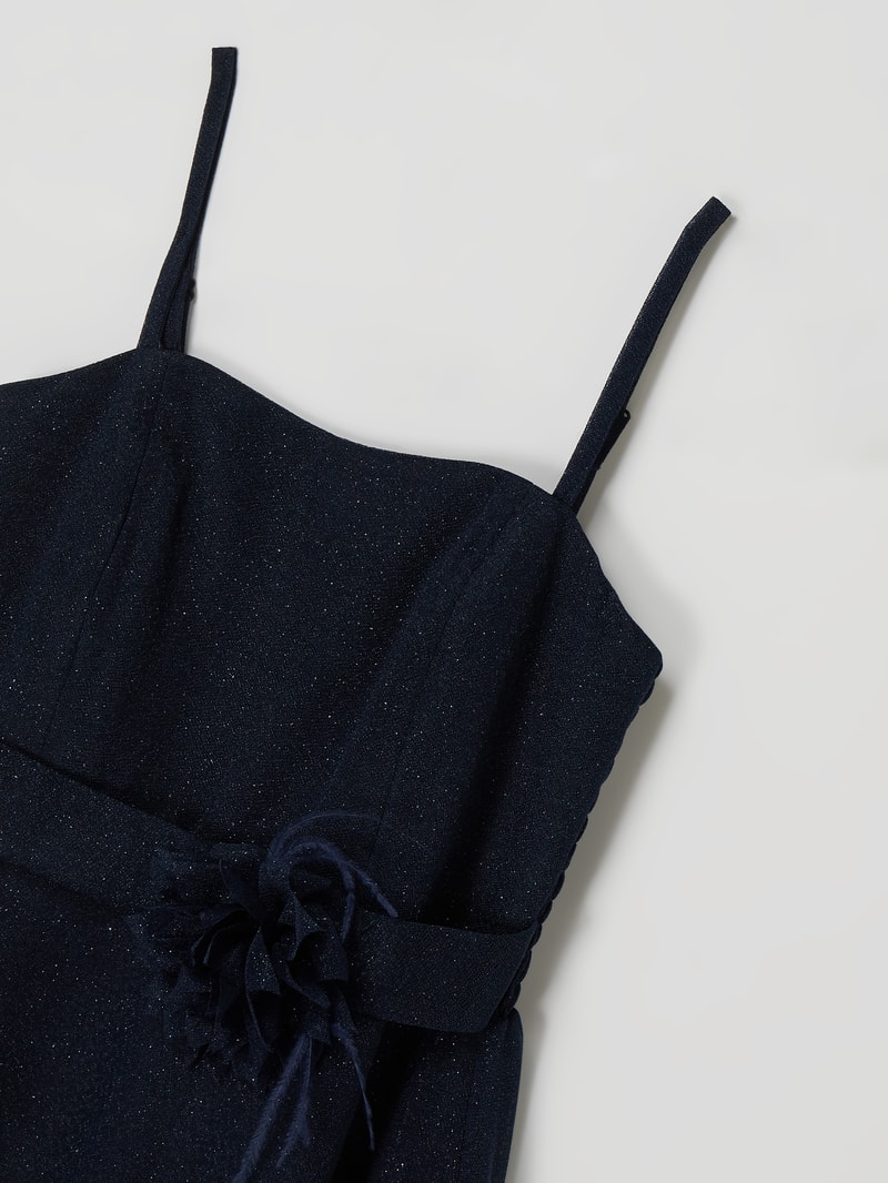 Kleid mit Glitter-Effekt in marineblau