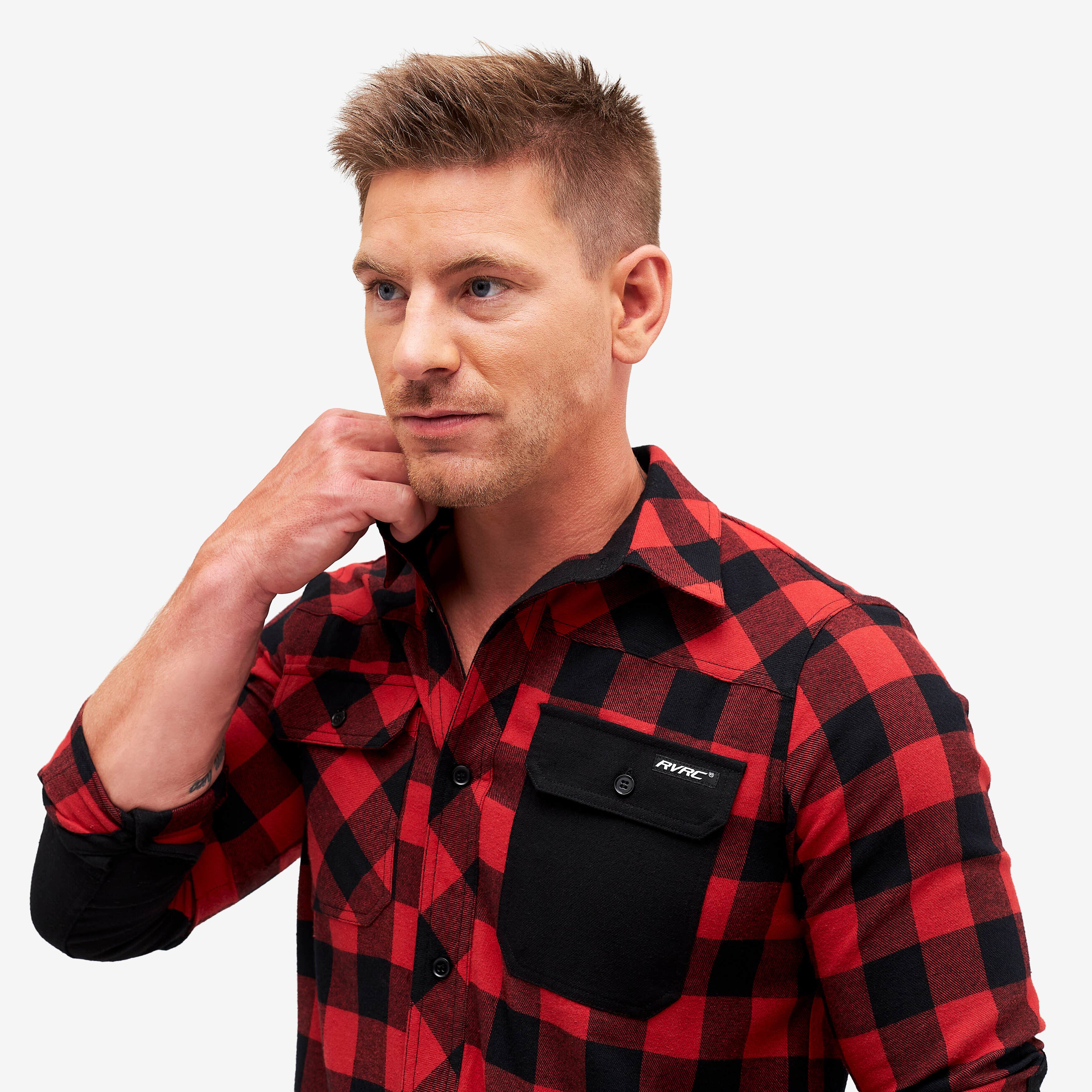 Campfire Shirt Homme Black/Dark Red