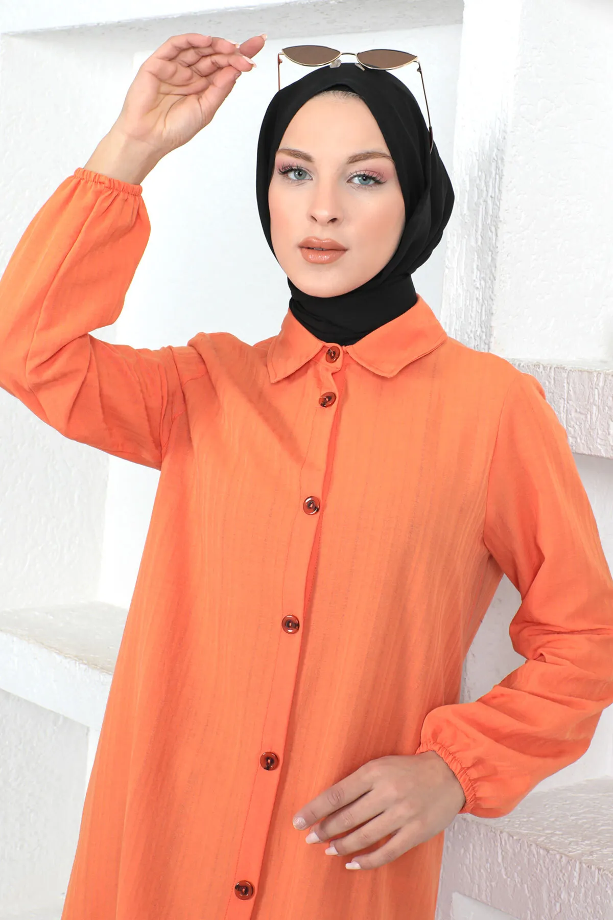 Tesettür Dünyası  Lange Tunika Tsd230359 Orange