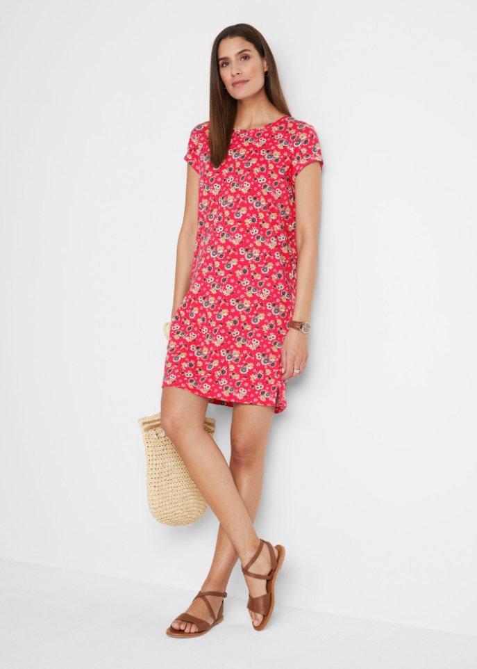 Shirtkleid mit seitlichen Schlitzen (2er Pack)