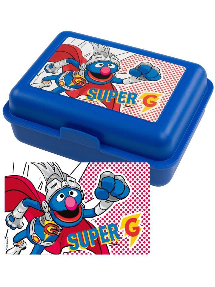 Sesamstraße Sesamstraße Brotdose Super-Grobi Lunchbox Butterbrotdose mit Trennwand in blau günstig kaufen onesize