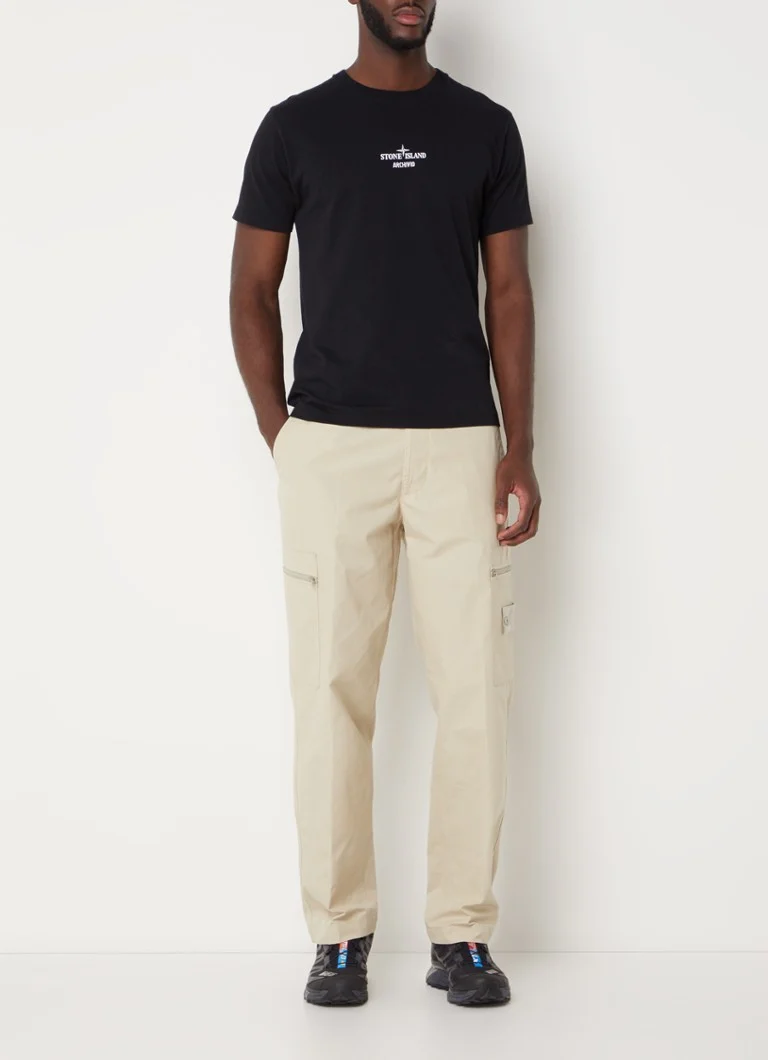 Pantaloni cargo cu croi larg și buzunare laterale Stone Island 319F1