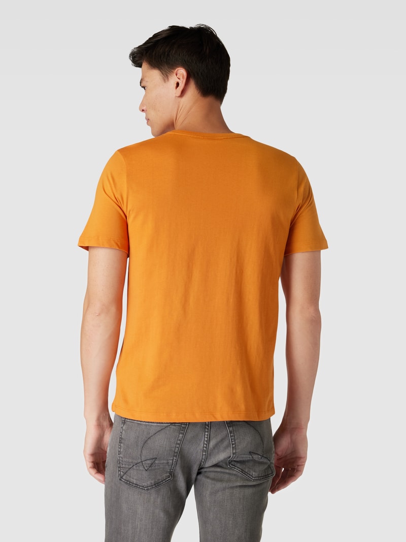 T-Shirt mit Label-Print Modell 'Copenhagen' in dunkel orange
