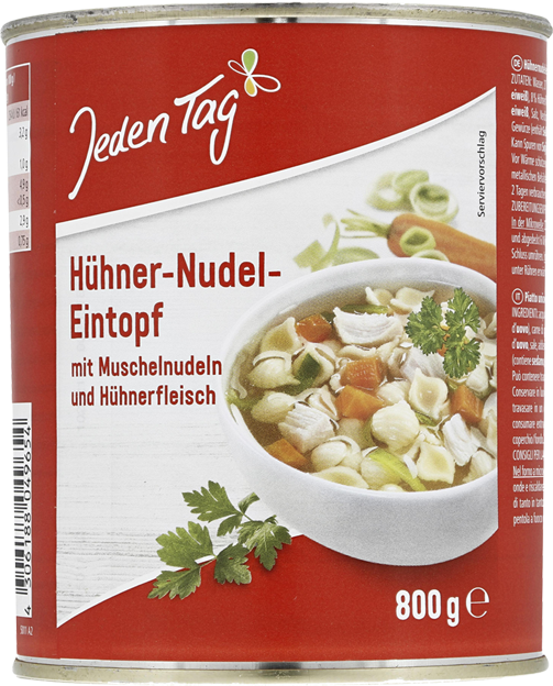 Jeden Tag Hühner-Nudel-Eintopf