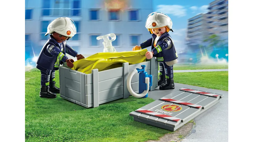 PLAYMOBIL 71465 ACTION HEROES Feuerwehrleute mit Luftkissen