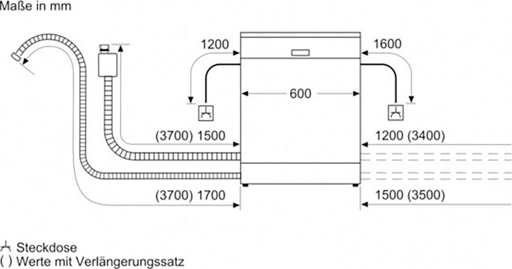 NEFF teilintegrierbarer Geschirrspüler N 50, S245ECS00E, 14 Maßgedecke