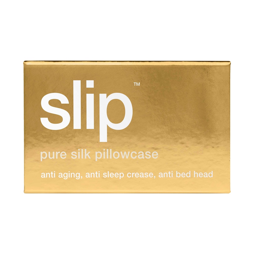 slip taie d'oreiller pure soie slip - queen - or taie d'oreiller queen