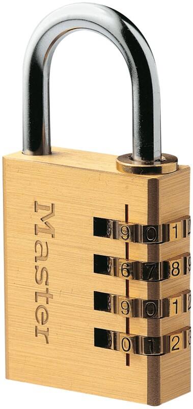 Master Lock Vorhängeschloss 604EURD 4 x 1,8 x 8,1 cm Zahlenkombination Aluminium Gold