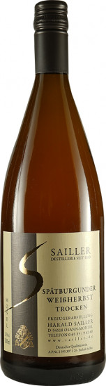 2019 Spätburgunder Weißherbst trocken 1,0 L - Weingut-Destillerie Harald Sailler