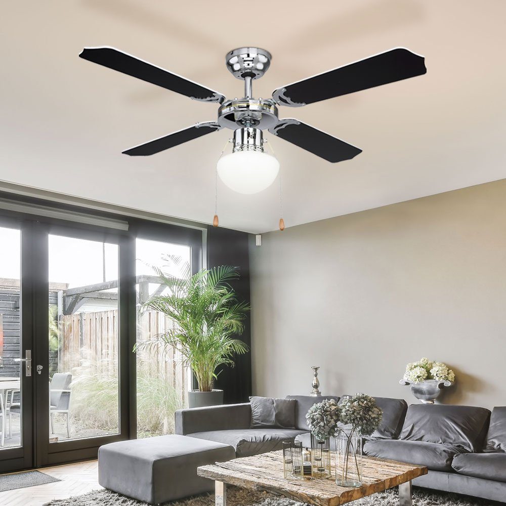 etc-shop Deckenventilator, Deckenventilator mit Licht Ventilator mit Beleuchtung Deckenlampe
