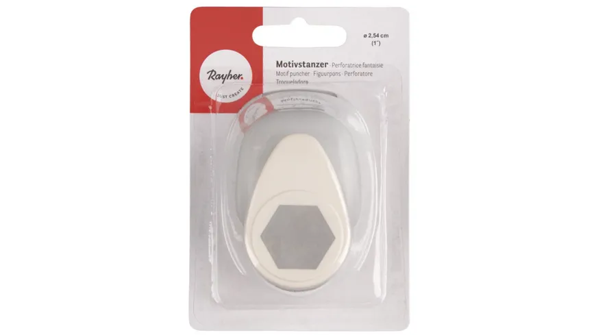 Rayher Motivstanzer Hexagon 2,54cm ø