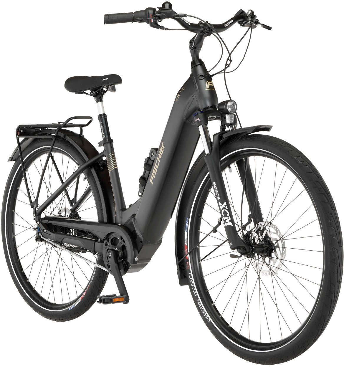 FISCHER Fahrrad E-Bike CITA 7.0I 630, 7 Gang Shimano Nexus Schaltwerk, Nabenschaltung, Mittelmotor, 630 Wh Akku, (Schloss)