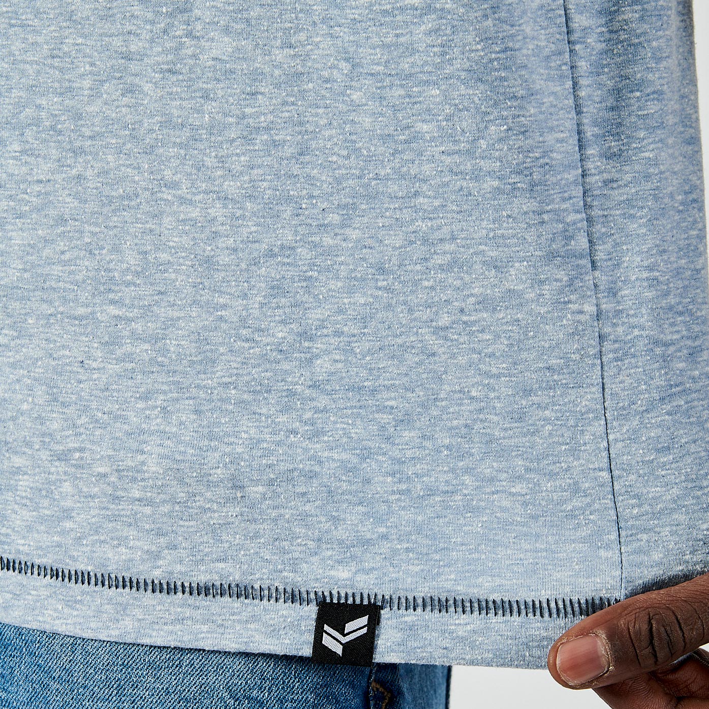 BASE   T-shirt bleu homme
