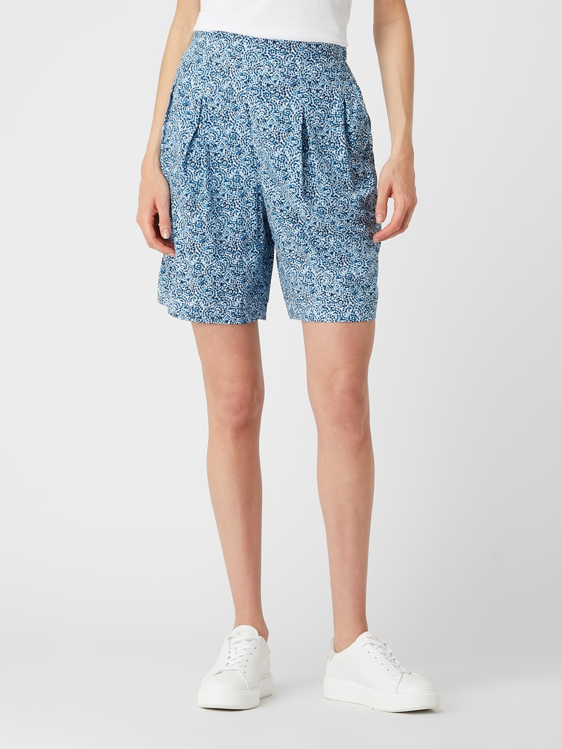 Bermudas aus Viskose in blau
