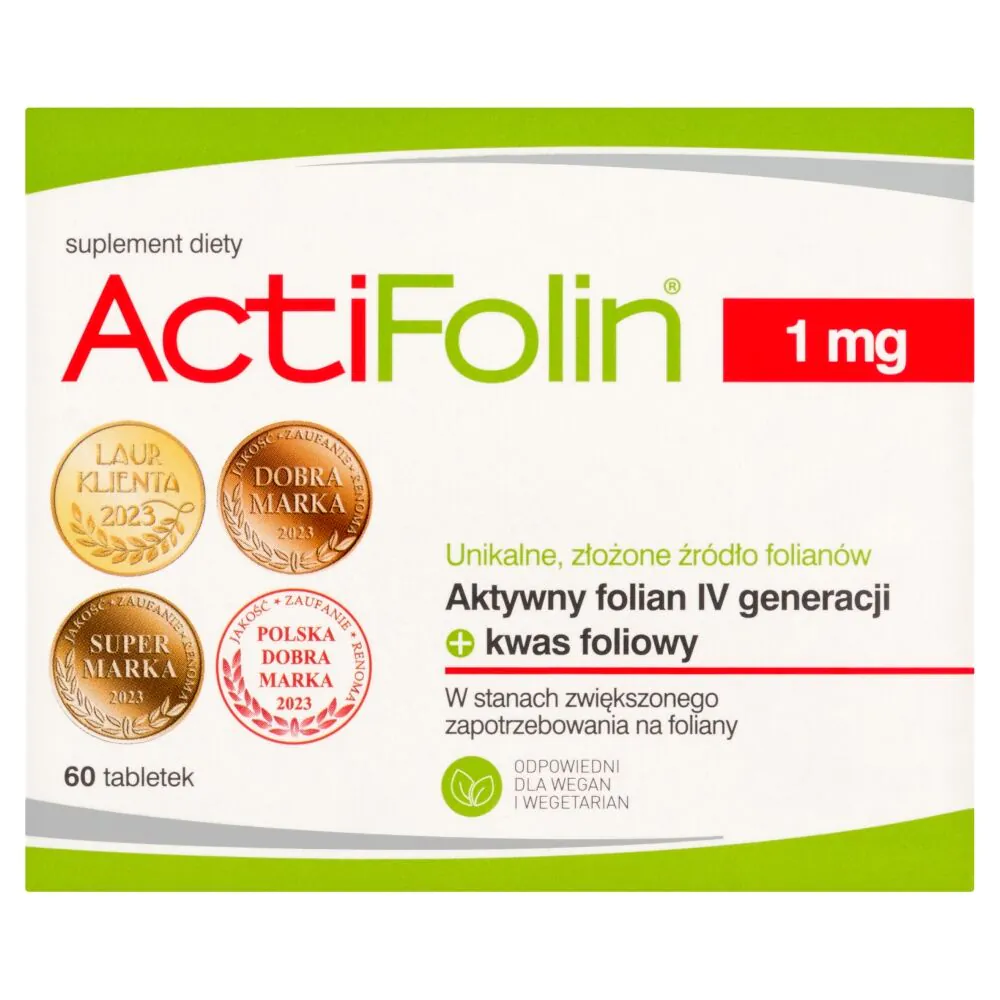 Actifolin 1 mg dengtos tabletės