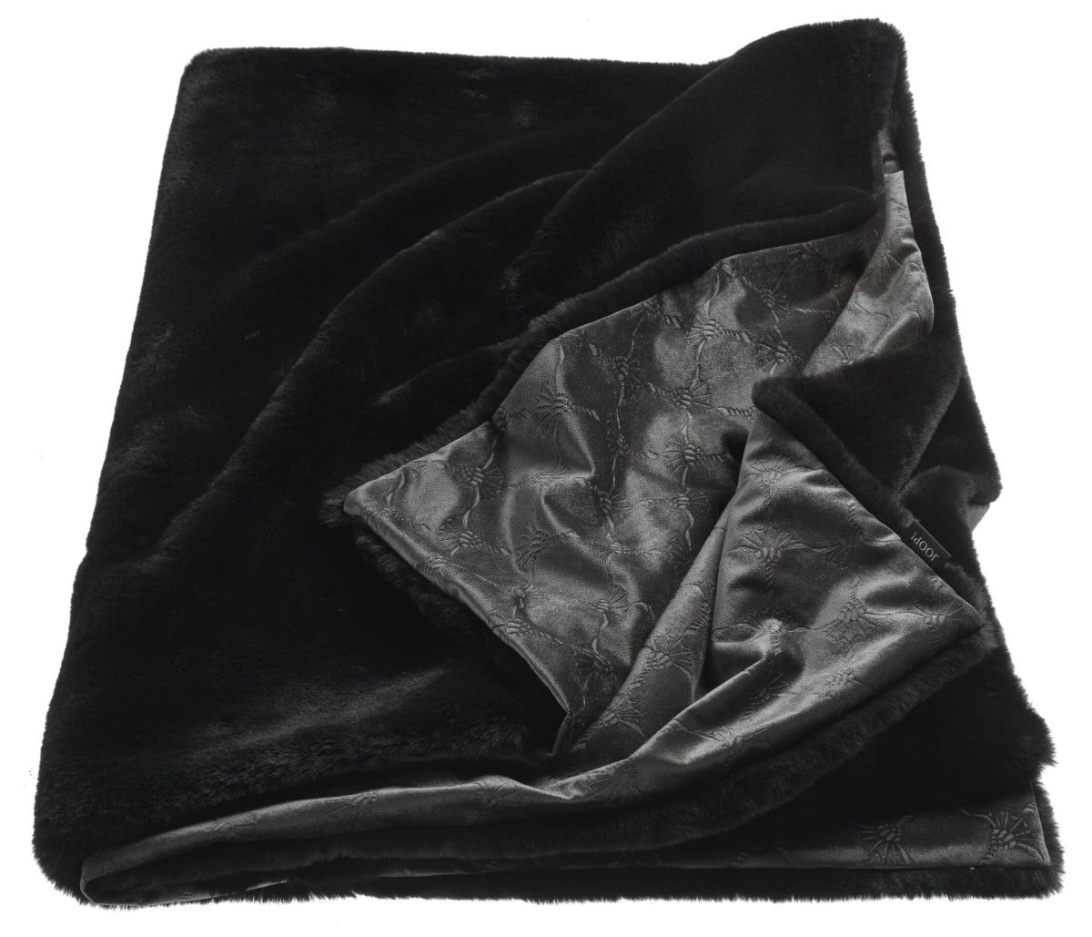 Joop! Kunstfell Plaid Smooth Schwarz 130 x 170 cm