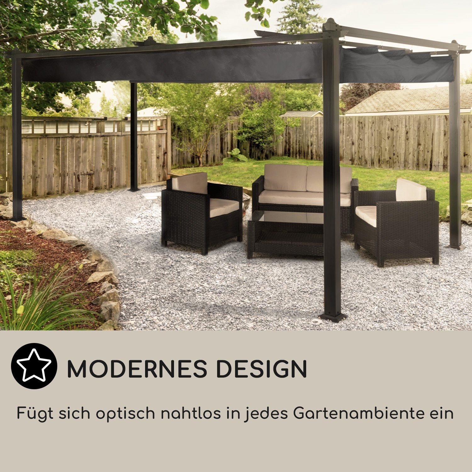 blumfeldt Pavillon Pantheon 3x4, (Set, Set), Terrassenüberdachung Grillpavillon Gartenpavillon Sonnenschutz
