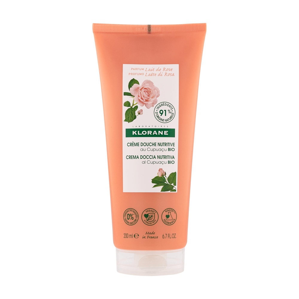 Klorane Lait de Rose Crème de douche 200 ml Crème de douche