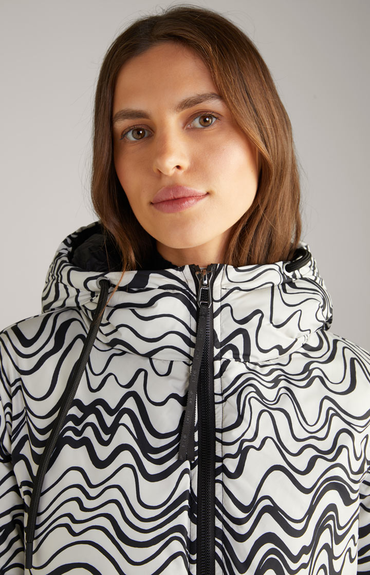 Jacke in Schwarz/Ecru gemustert