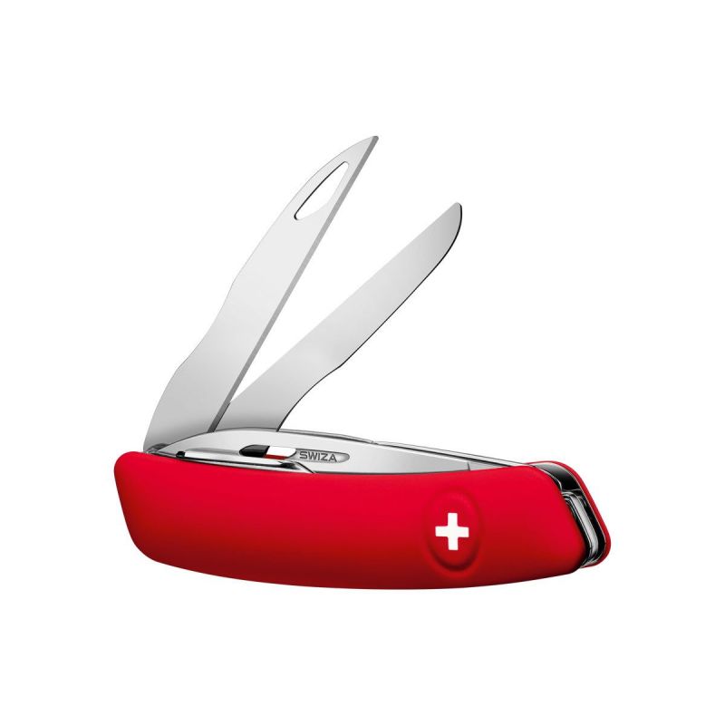 Swiza D07 Rot, Schweizer Taschenmesser mit Schere Made in Swiss