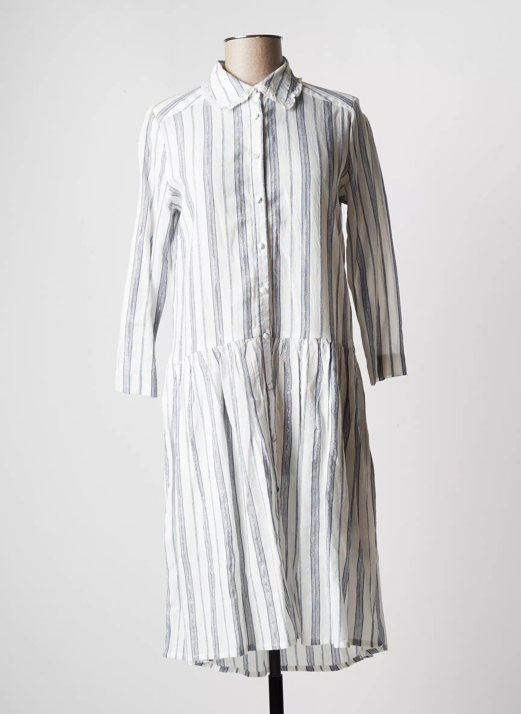 School Rag Robes Mi Longues Femme couleur blanc